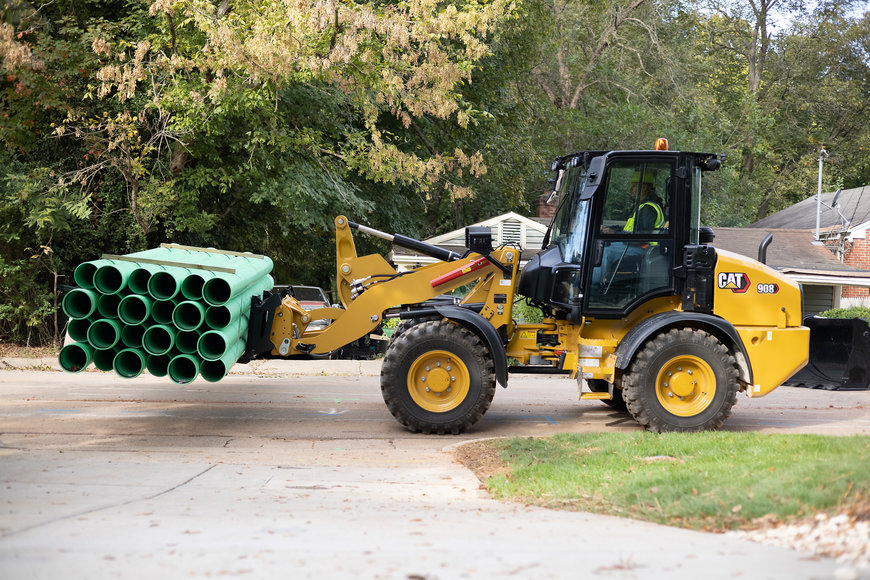 New Next Generation Cat® 906, 907, and 908 Compact Wheel Loaders offer simple intuitive controls, feature-packed options, and an all-round better drive performance
